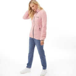 Discount Bench Dame Sherpa Fleece Jakke Pink Bleg Lyserød