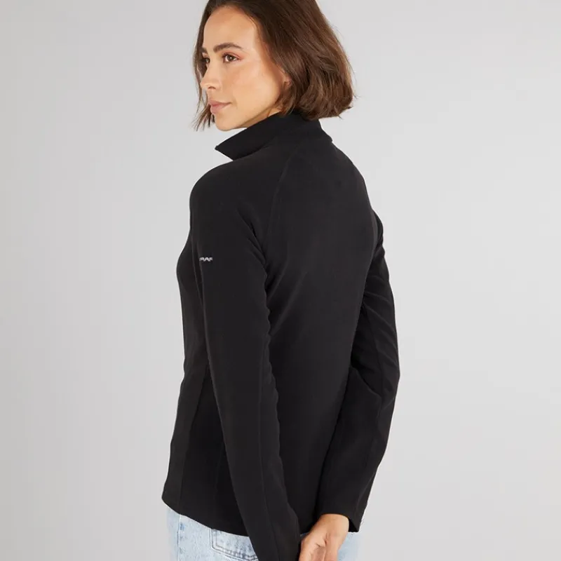 Trespass Dame Shiner 1/2 Lynlås Mikro Fleece Sort