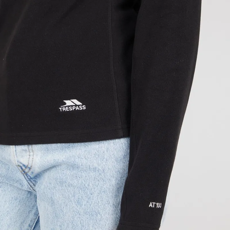 Trespass Dame Shiner 1/2 Lynlås Mikro Fleece Sort