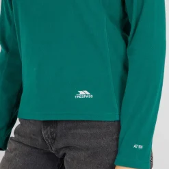 Clearance Trespass Dame Shiner 1/2 lynlås Mikro Fleece Teal Grøn