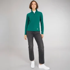 Clearance Trespass Dame Shiner 1/2 lynlås Mikro Fleece Teal Grøn