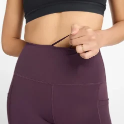 Sale New Balance Dame Slanke NB Dry Højtaljede Tætsiddende Leggings Blomme Brun