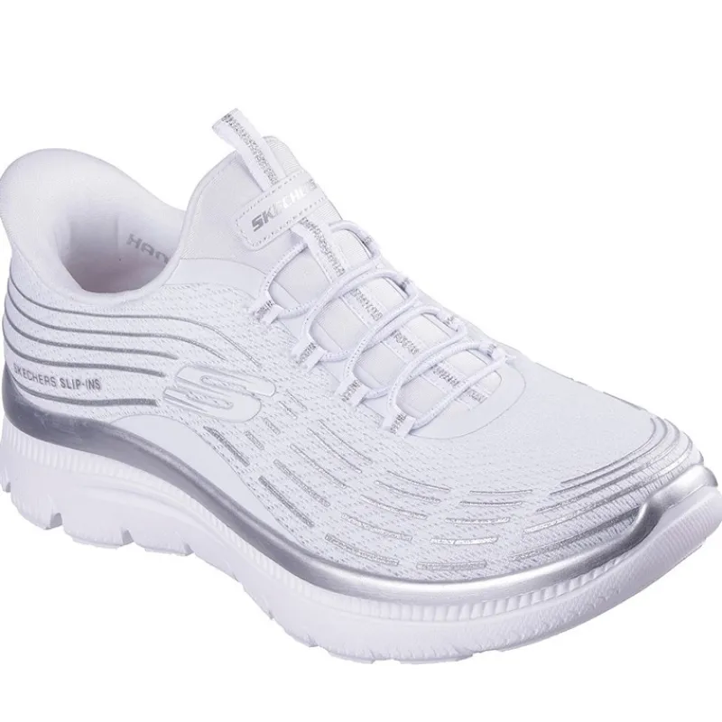 New SKECHERS SPORT Dame slip in sneakers Summits Plus Hvid