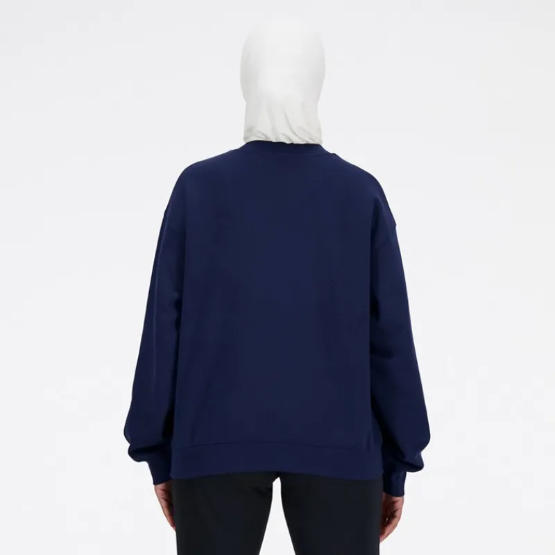 Discount New Balance Dame Sports Essentials French Terry Logo Sweatshirt NB Navy