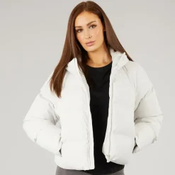 Closure London Dame Storm Cuff Kort Puffer Jakke Sten