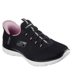 Online SKECHERS SPORT Dame Summits Drømmesøger Slip-In Sneakers Black & Purple/​Mauve Sort