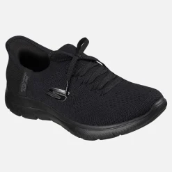 Online SKECHERS SPORT Dame Summits Slip in Nye Daglige Sneakers Sort