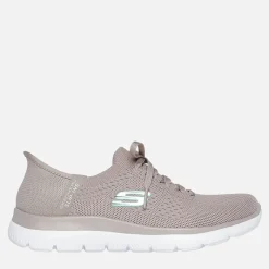 Hot SKECHERS SPORT Dame Summits Slip in Nye Daglige Sneakers Natural beige
