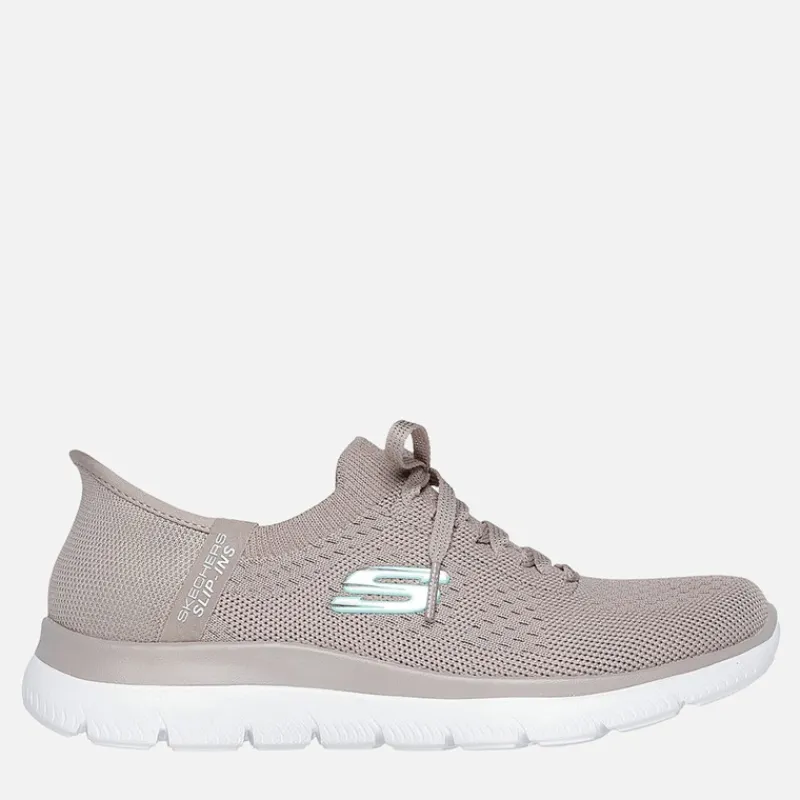 Hot SKECHERS SPORT Dame Summits Slip in Nye Daglige Sneakers Natural beige