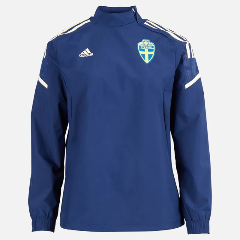 New adidas Dame SVFF Sverige Hybrid Top Team Navy Blue/Easy Yellow