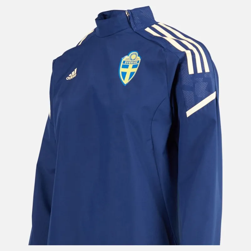 New adidas Dame SVFF Sverige Hybrid Top Team Navy Blue/Easy Yellow