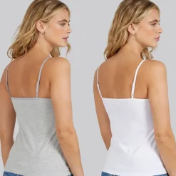 G-STAR Dame to pak vest Bright White/​Light Grey Marl Lysegrå Mergel