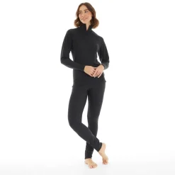 Clearance Trespass Dame Unite 360 Termisk Baselayer Sæt Sort