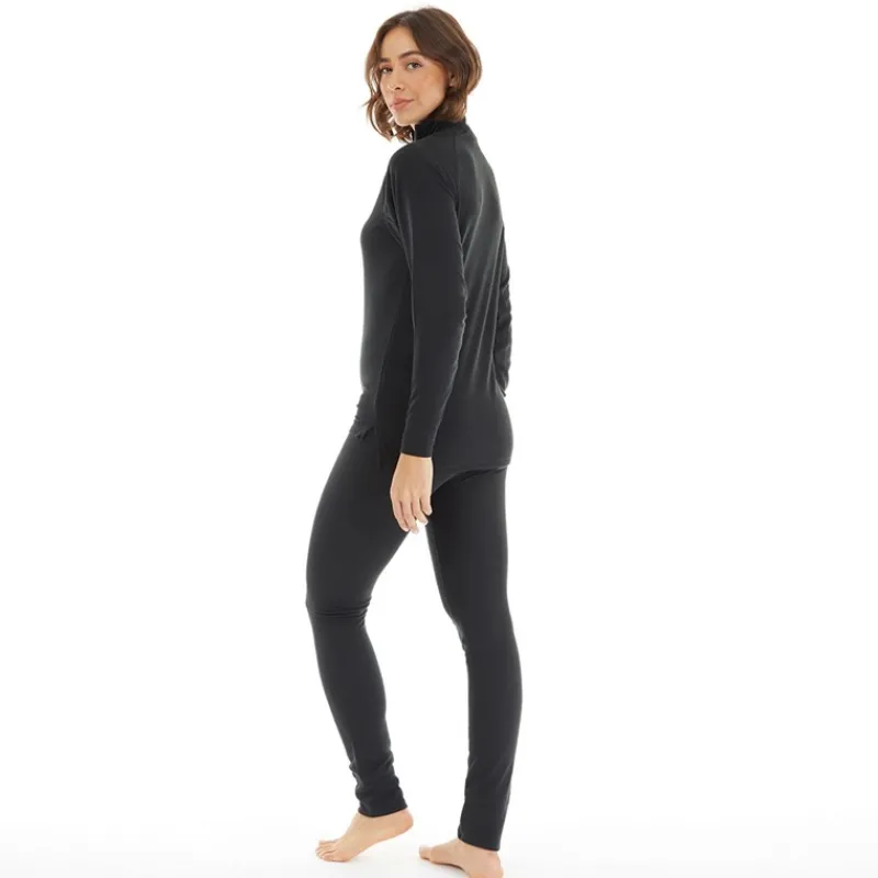 Clearance Trespass Dame Unite 360 Termisk Baselayer Sæt Sort