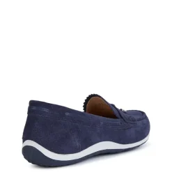 Best GEOX Dame Vega Moc Tassel Loafers Blå Marineblå