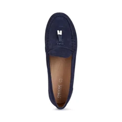 Best GEOX Dame Vega Moc Tassel Loafers Blå Marineblå