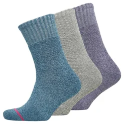 WEATHERPROOF Dames Sokker Thermal Crew 3-pak Lys Lila/​Mellemgrå/​Blå Vask/​Mellem Lilla Flerfarvet