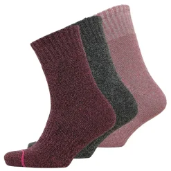 WEATHERPROOF Damessokker 3-pak Termisk Crew Rapture Rose/​Mellemgrå/​Sort Lys Pink Flerfarvet