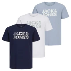 JACK & JONES Dre pakke T-shirts med blomsterprint til Drenge Hvid/Ashley Blå/Marineblå