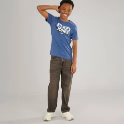 Best JACK & JONES Drenge Atfal Tre Pakke T-shirts Colbalt Blå / Hvid / Navy Print