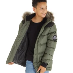New Bench Drenge Axel Paddet Parka Khaki kakigrøn