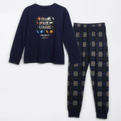 Threadboys Drenge Belmont Nattøj Sæt Navy/​Navy Check
