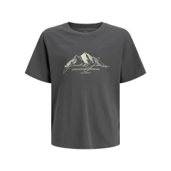 New JACK & JONES Drenge Bjerg To Pak T shirts Silver Mink/​Asphalt