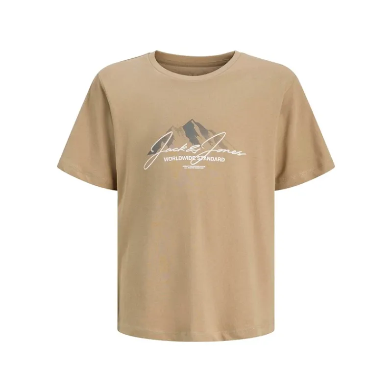 New JACK & JONES Drenge Bjerg To Pak T shirts Silver Mink/Asphalt