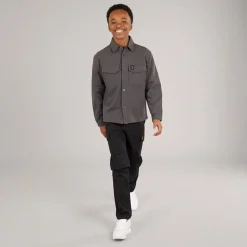 Clearance LUKE 1977 Drenge Bjørn Overshirt Koksgrå