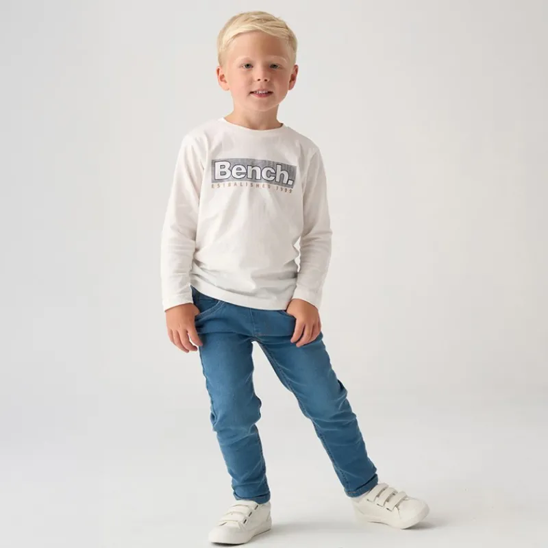 Discount Bench Drenge Bonded Shacket T-shirt og Jeans Sæt Navy
