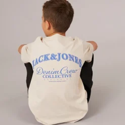 Clearance JACK & JONES Drenge Brandes Ryg To Pakke T-shirts Moonbeam /​ Ocean View