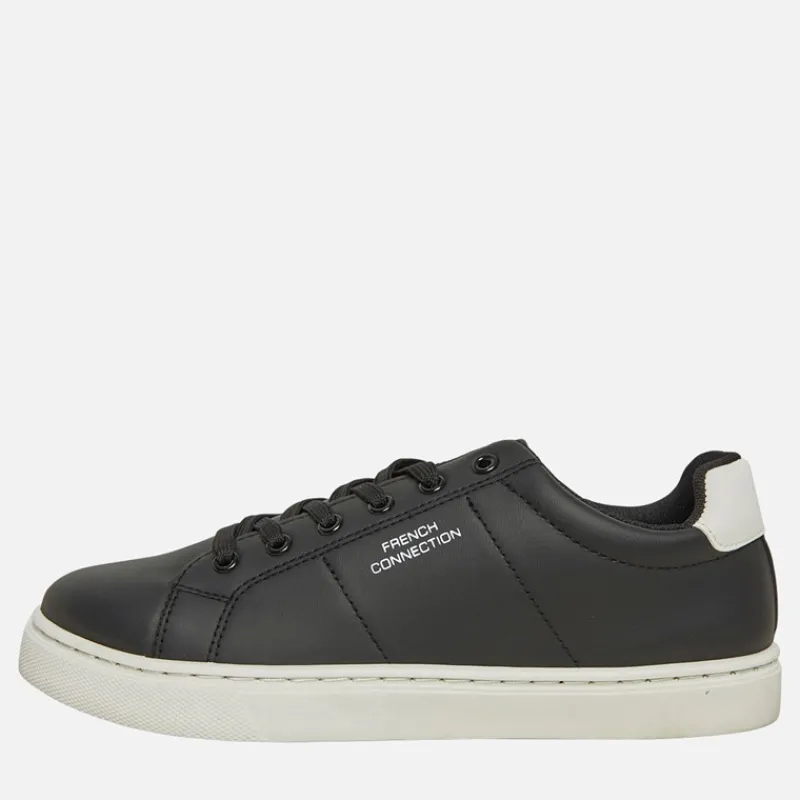 Clearance French Connection Drenge Contrast Heel Tennis Sneakers Sort