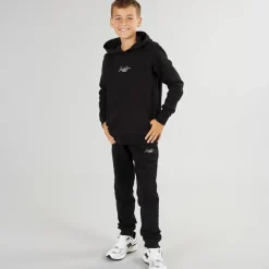 Sale JACK & JONES Drenge Cover Script Hættetrøje Og Joggingbukser Træningssæt Sort