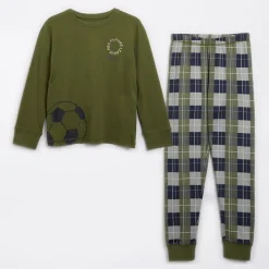Hot Threadboys Drenge Dothan nattøj sæt Khaki/​Khaki Check