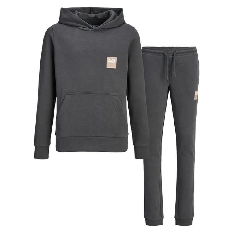 Online JACK & JONES Drenge Drive Sweat Hættetrøje Og Joggingbukser Træningsdragt Asfalt