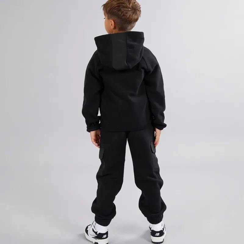 Outlet Ellesse Drenge Dylan Polarfleece Hættetrøje Og Joggingbukser Sort