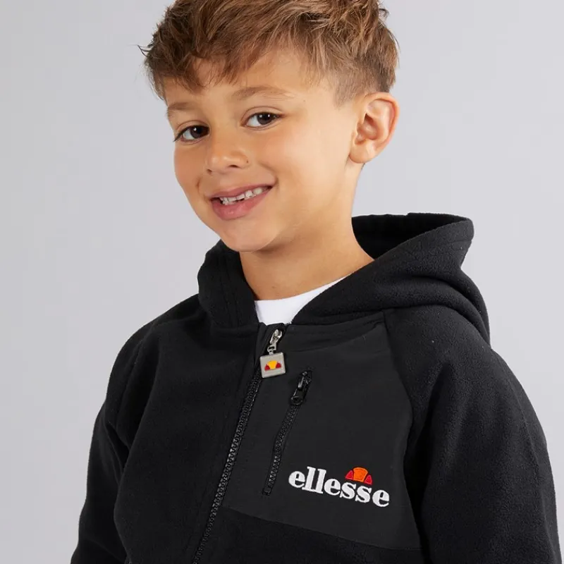 Outlet Ellesse Drenge Dylan Polarfleece Hættetrøje Og Joggingbukser Sort
