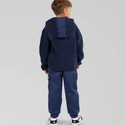 New Ellesse Drenge Enrique Sherpa Hættejakke Og Joggingbukser Navy