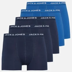 Hot JACK & JONES Drenge fem pak bokser trusser marineblå/​kobolt X3 Navy/​X2 Colbalt
