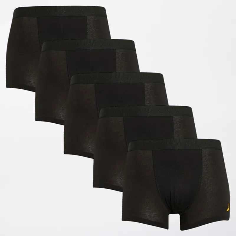 Best Brave Soul Drenge Fem Pak Boksershorts Sort