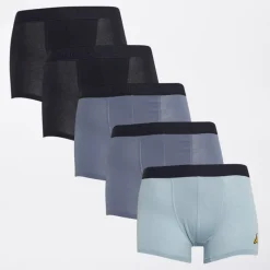 Hot Brave Soul Drenge Fem Pak Boksershorts Marineblå/Blå Stål/Blå Flerfarvet