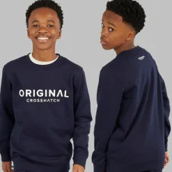 Online Crosshatch Drenge Fire Dele Hættetrøje Sweatshirt T-shirt Og Joggingbukser Sæt Navy/Off White