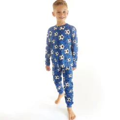 Best Threadboys Drenge Fodbold Pyjamasæt Klassisk Blå