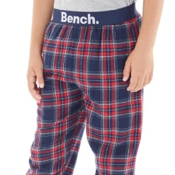 Hot Bench Drenge Folau Flanel Check Lounge Bukser Blå/Rød/Hvid/Gul Check Flanel