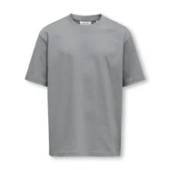 Hot ONLY & SONS Drenge Fred Life T-shirt Ultimate Grey