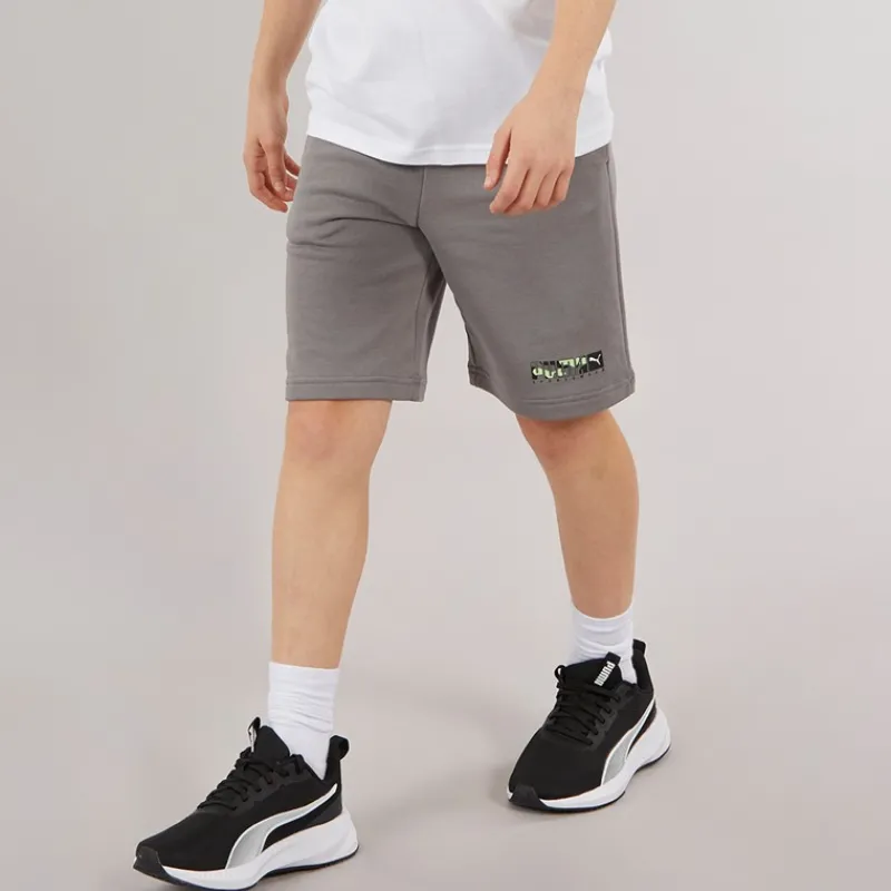 Discount Puma Drenge Grafik Camo Shorts Cast Iron