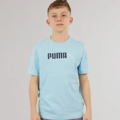 Hot Puma Drenge Grafik T-shirt Aqua Blå