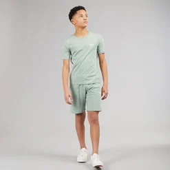 Discount JACK & JONES Drenge Jeff Orion T-shirt og shorts sæt Iceberg Green