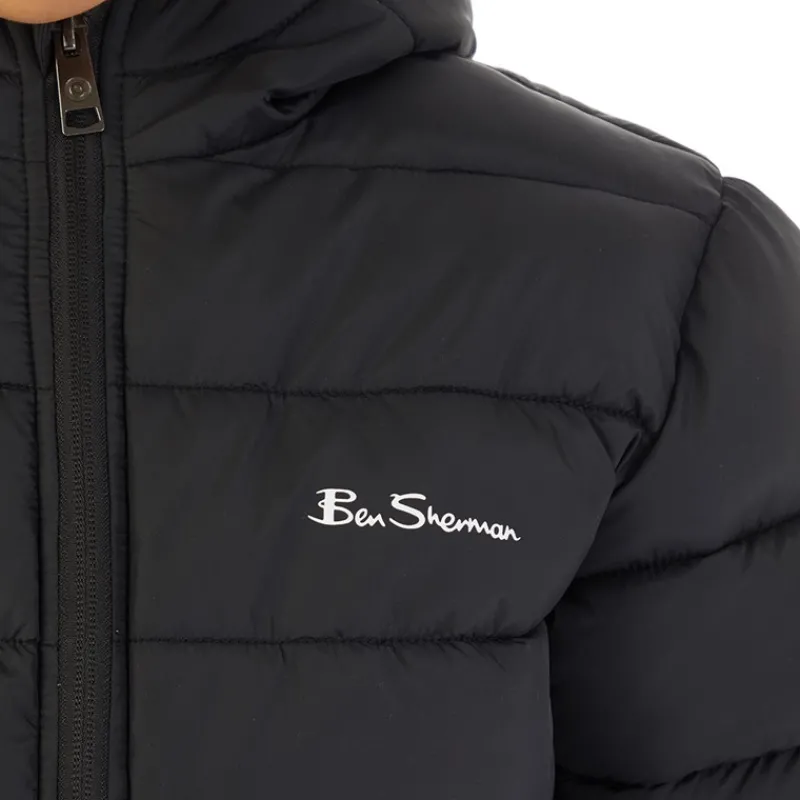 Discount Ben Sherman Drenge Klassisk Pufferjakke Sort