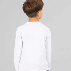 Sale Guess Drenge langærmet T-shirt Pure White